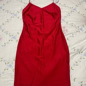 Elegant Red Slip Dress